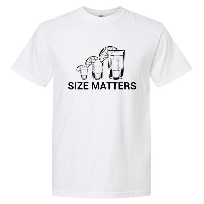 Size Matters Funny Salt Lime Tacos Tequila Garment-Dyed Heavyweight T-Shirt