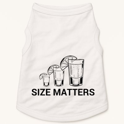 Size Matters Funny Salt Lime Tacos Tequila Doggie Tank