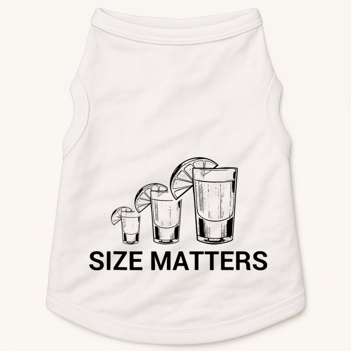 Size Matters Funny Salt Lime Tacos Tequila Doggie Tank