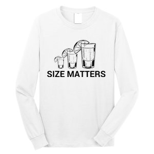 Size Matters Funny Salt Lime Tacos Tequila Long Sleeve Shirt