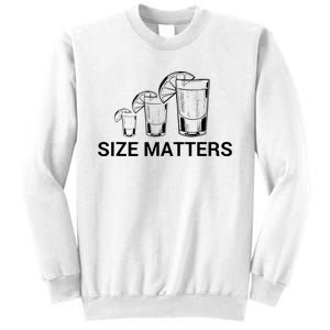 Size Matters Funny Salt Lime Tacos Tequila Sweatshirt