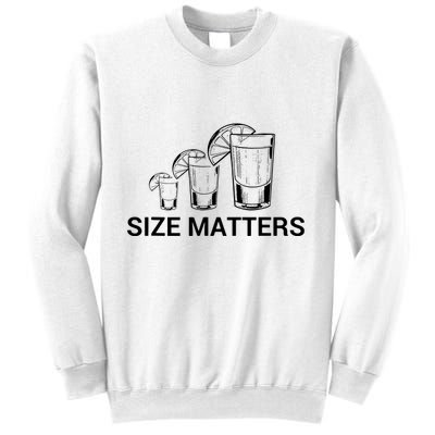 Size Matters Funny Salt Lime Tacos Tequila Sweatshirt