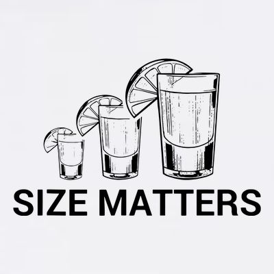 Size Matters Funny Salt Lime Tacos Tequila T-Shirt