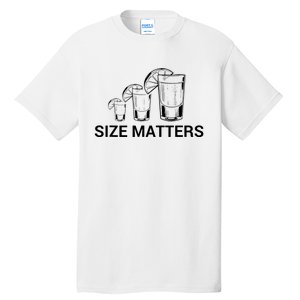 Size Matters Funny Salt Lime Tacos Tequila Tall T-Shirt