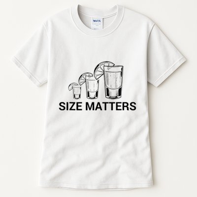 Size Matters Funny Salt Lime Tacos Tequila Tall T-Shirt