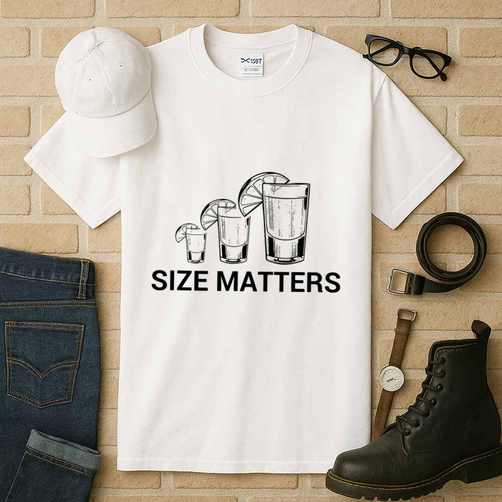 Size Matters Funny Salt Lime Tacos Tequila Tall T-Shirt