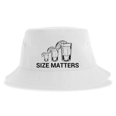 Size Matters Funny Salt Lime Tacos Tequila Sustainable Bucket Hat