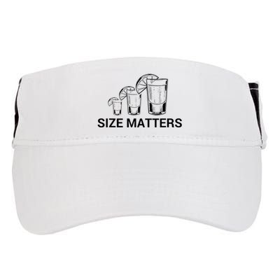 Size Matters Funny Salt Lime Tacos Tequila Adult Drive Performance Visor