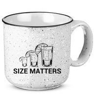 Size Matters Funny Salt Lime Tacos Tequila 15oz Campfire Ceramic Mug