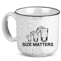 Size Matters Funny Salt Lime Tacos Tequila 15oz Campfire Ceramic Mug