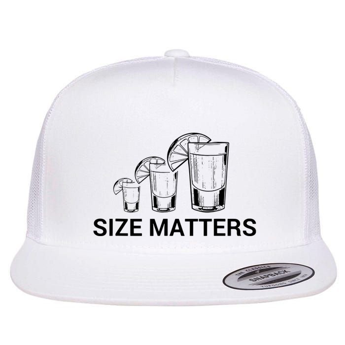 Size Matters Funny Salt Lime Tacos Tequila Flat Bill Trucker Hat