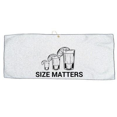 Size Matters Funny Salt Lime Tacos Tequila Large Microfiber Waffle Golf Towel