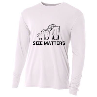 Size Matters Funny Salt Lime Tacos Tequila Cooling Performance Long Sleeve Crew