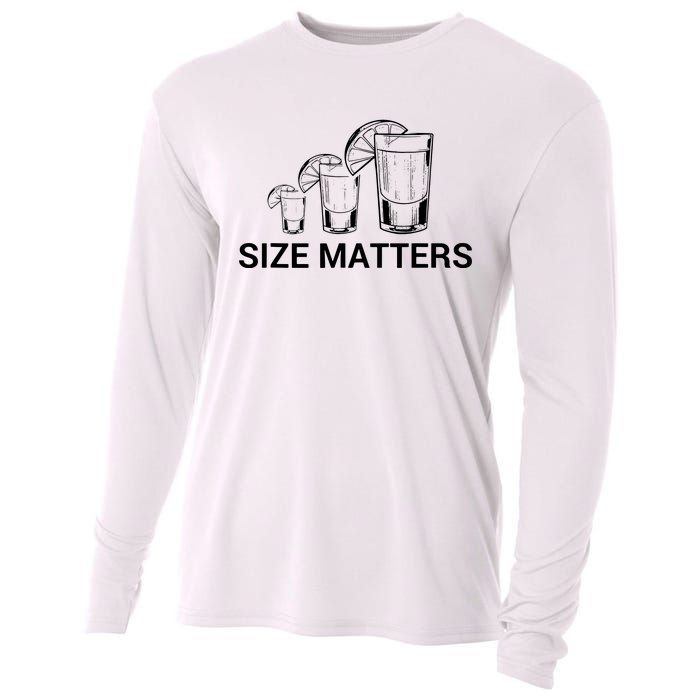 Size Matters Funny Salt Lime Tacos Tequila Cooling Performance Long Sleeve Crew