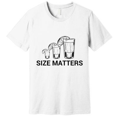 Size Matters Funny Salt Lime Tacos Tequila Premium T-Shirt