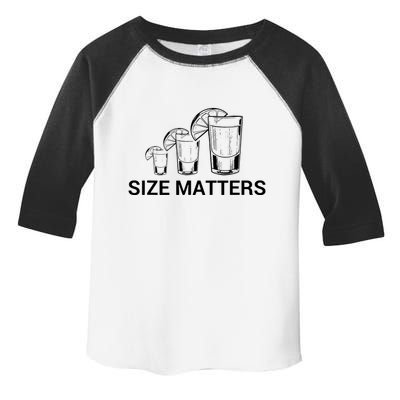 Size Matters Funny Salt Lime Tacos Tequila Toddler Fine Jersey T-Shirt