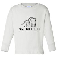 Size Matters Funny Salt Lime Tacos Tequila Toddler Long Sleeve Shirt