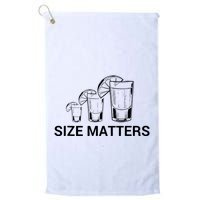 Size Matters Funny Salt Lime Tacos Tequila Golf Towel
