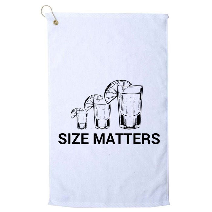 Size Matters Funny Salt Lime Tacos Tequila Golf Towel