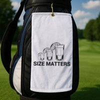 Size Matters Funny Salt Lime Tacos Tequila Golf Towel