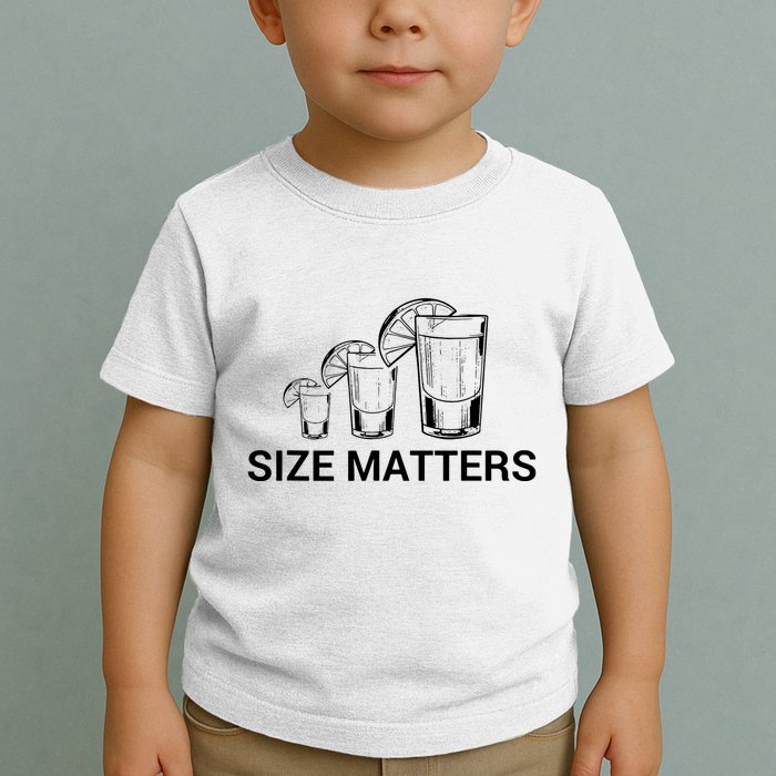 Size Matters Funny Salt Lime Tacos Tequila Toddler T-Shirt
