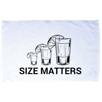 Size Matters Funny Salt Lime Tacos Tequila Microfiber Hand Towel