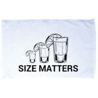 Size Matters Funny Salt Lime Tacos Tequila Microfiber Hand Towel