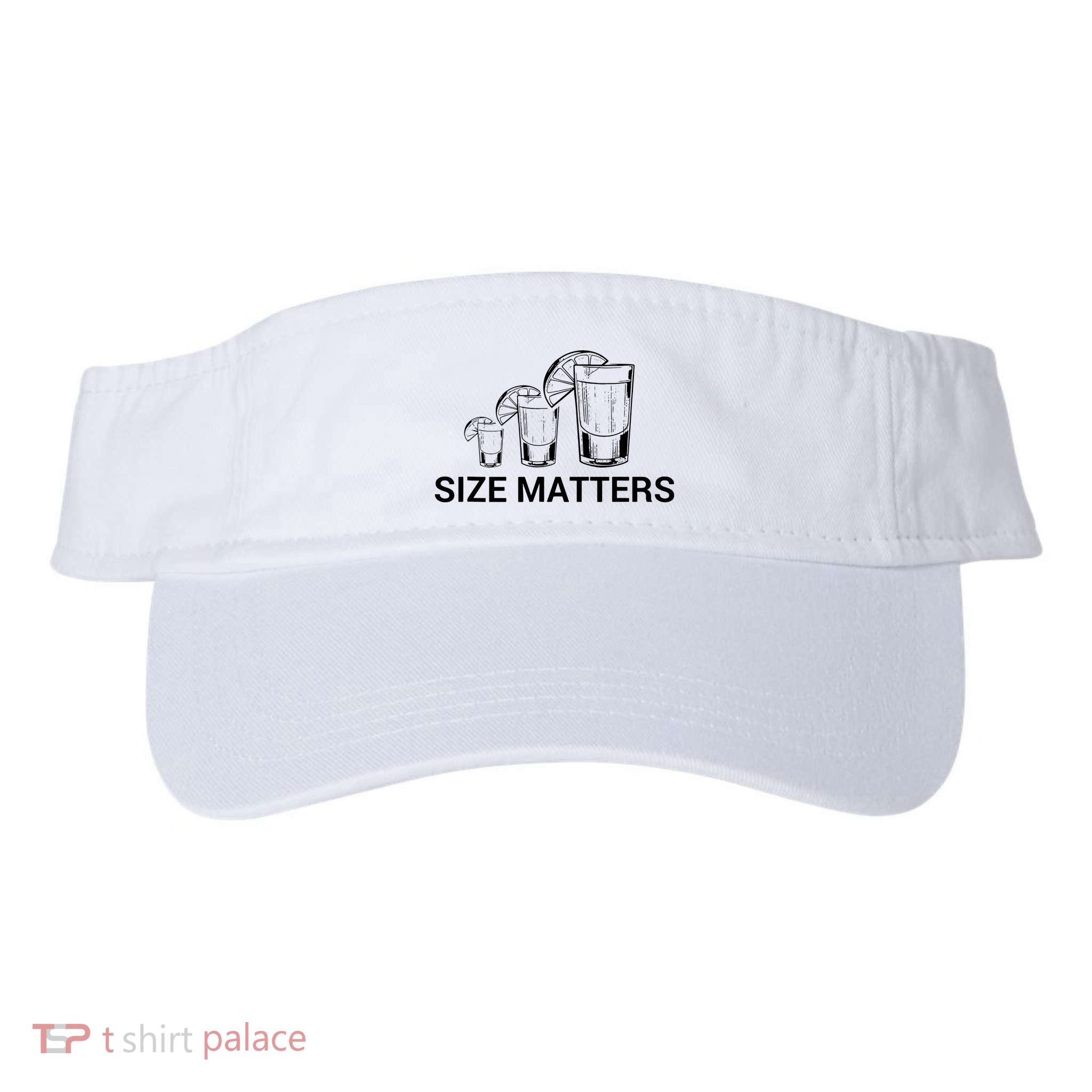 Size Matters Funny Salt Lime Tacos Tequila Visor