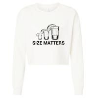 Size Matters Funny Salt Lime Tacos Tequila Cropped Pullover Crew