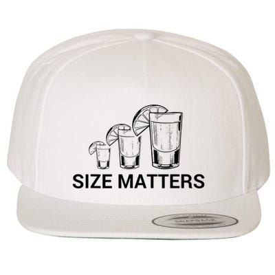 Size Matters Funny Salt Lime Tacos Tequila Wool Snapback Cap