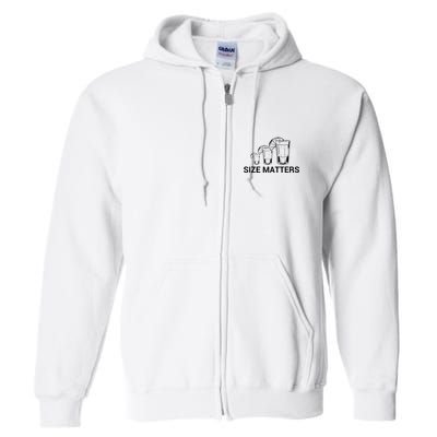 Size Matters Funny Salt Lime Tacos Tequila Full Zip Hoodie