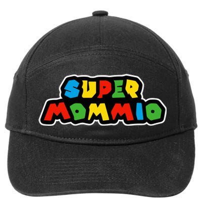 Super Mommio Funny Nerdy Mommy Mother 7-Panel Snapback Hat