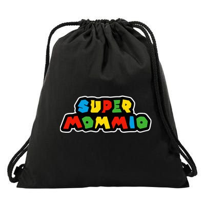 Super Mommio Funny Nerdy Mommy Mother Drawstring Bag