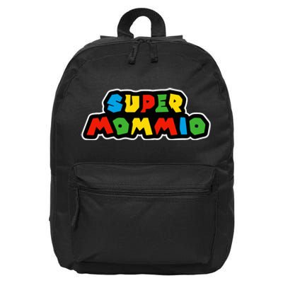 Super Mommio Funny Nerdy Mommy Mother 16 in Basic Backpack