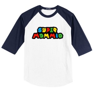 Super Mommio Funny Nerdy Mommy Mother Baseball Sleeve Shirt