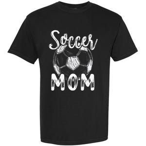 Soccer Mom For Women Family Matching Team Player Soccer Ball Garment-Dyed Heavyweight T-Shirt