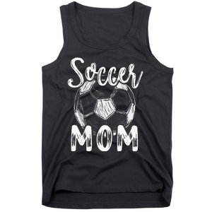 Soccer Mom For Women Family Matching Team Player Soccer Ball Tank Top