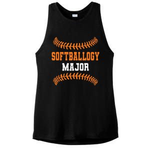 Softballogy Major Funny Fastpitch Ladies PosiCharge Tri-Blend Wicking Tank