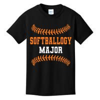 Softballogy Major Funny Fastpitch Kids T-Shirt