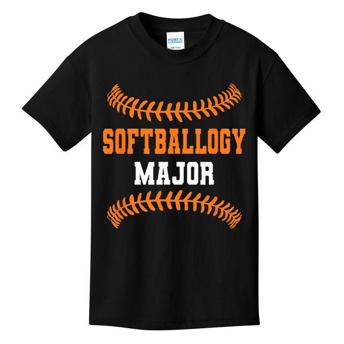 Softballogy Major Funny Fastpitch Kids T-Shirt