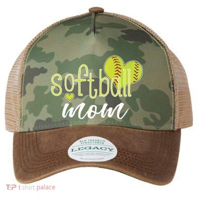 Softball Mom Great Gift Softball Mom Gift Grey Small Legacy Tie Dye Trucker Hat