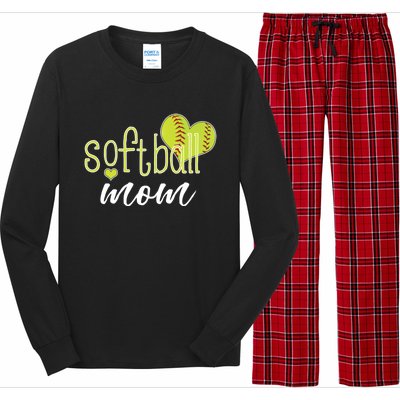 Softball Mom Great Gift Softball Mom Gift Grey Small Long Sleeve Pajama Set