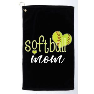 Softball Mom Great Gift Softball Mom Gift Grey Small Platinum Collection Golf Towel