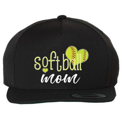 Softball Mom Great Gift Softball Mom Gift Grey Small Wool Snapback Cap