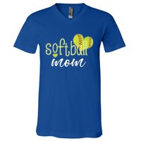 Softball Mom Great Gift Softball Mom Gift Grey Small V-Neck T-Shirt