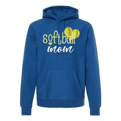 Softball Mom Great Gift Softball Mom Gift Grey Small Premium Hoodie