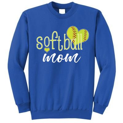 Softball Mom Great Gift Softball Mom Gift Grey Small Tall Sweatshirt