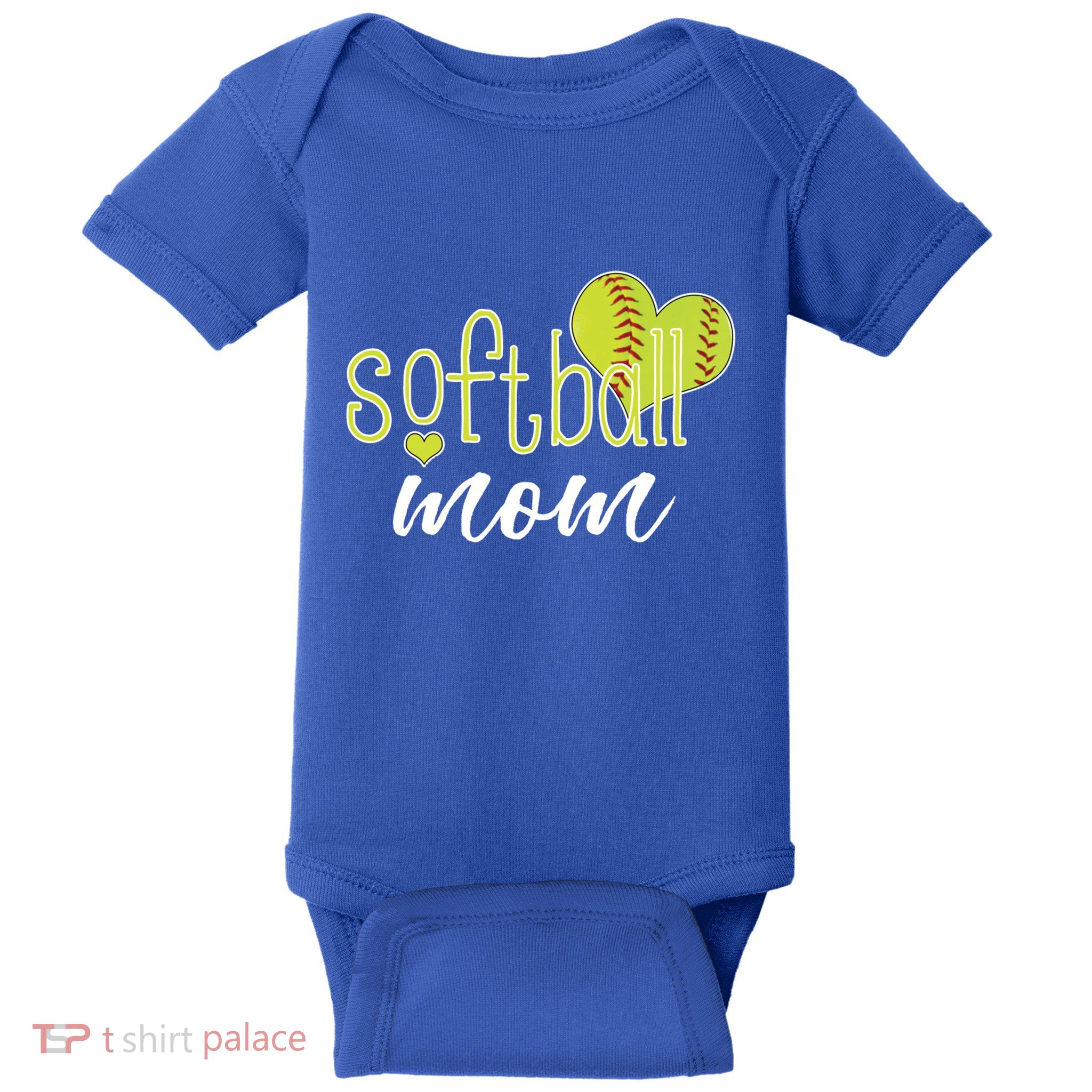 Softball Mom Great Gift Softball Mom Gift Grey Small Baby Bodysuit