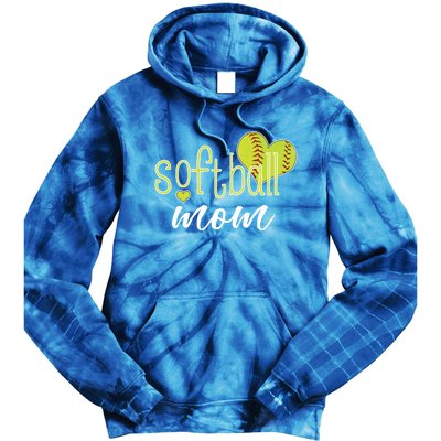 Softball Mom Great Gift Softball Mom Gift Grey Small Tie Dye Hoodie