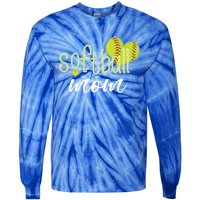 Softball Mom Great Gift Softball Mom Gift Grey Small Tie-Dye Long Sleeve Shirt